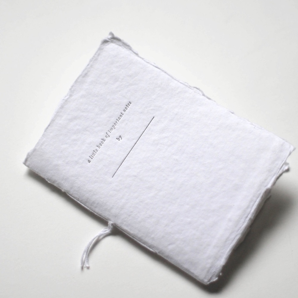A Little Book of Important Notes — letterpress & handmade paper ✏️